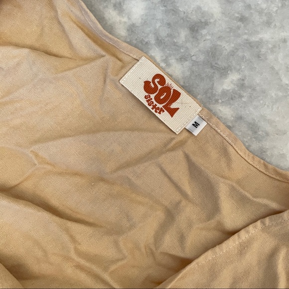 sol sister linen crop top tie - Picture 2 of 2